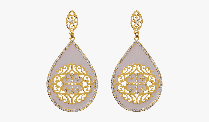 Tear Drop Png Golden - Earring, Transparent Png, Free Download