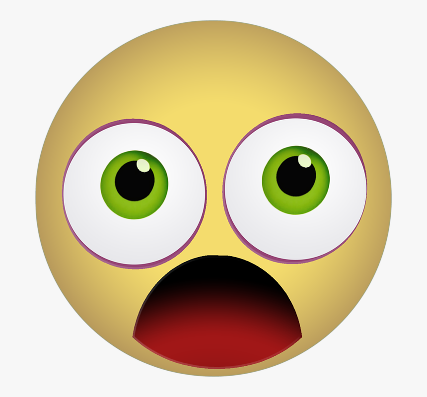 Graphic, Emoticon, Smiley, Scared, Shocked, Yellow - Terrified Emoji Transparent Background, HD Png Download, Free Download