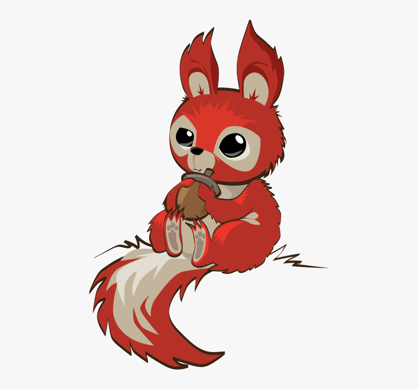 Dad Cartoon Squirrel - Red Squirrel Anime Drawing, HD Png Download, Free Download