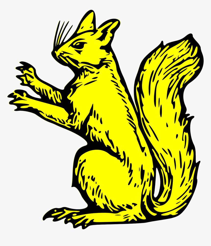 Squirrel Svg Clip Arts - Heraldic Squirrel, HD Png Download, Free Download