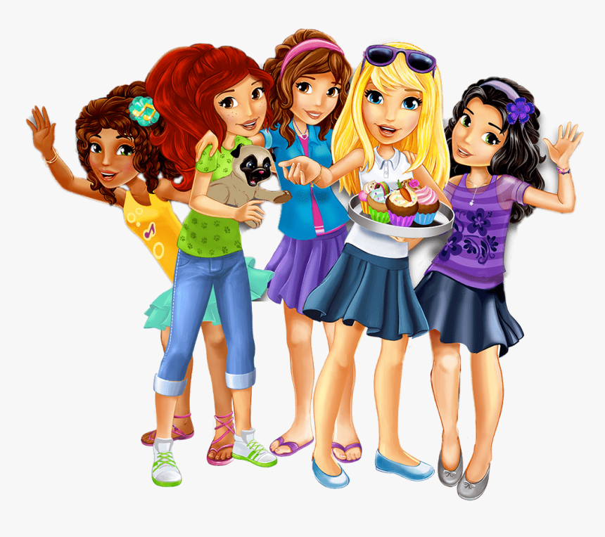 Lego Friends Holding Cupcakes - Lego Friends Png, Transparent Png, Free Download