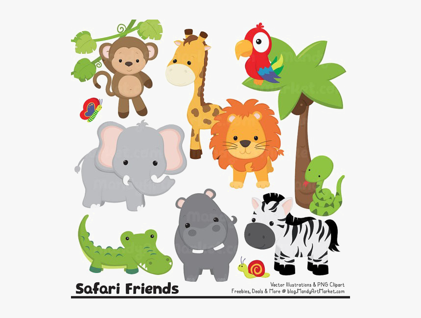 Animal Figure,clip - Jungle Animals Clipart, HD Png Download, Free Download