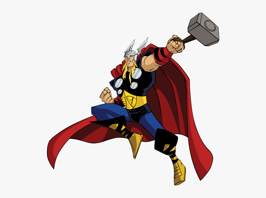 Superhero Superheroes Clipart Avengers For Free And - Avengers Earth's Mightiest Heroes Thor, HD Png Download, Free Download