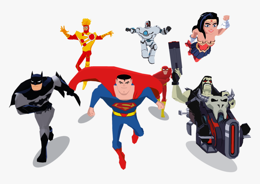 Superhero The Flash Superman Cyborg Clip Art - Superhero Cartoon Transparent Background, HD Png Download, Free Download
