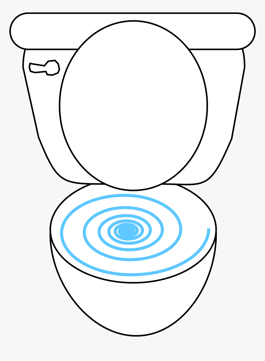 Swirly Toilet Clip Arts - Clipart Toilet Top View, HD Png Download, Free Download