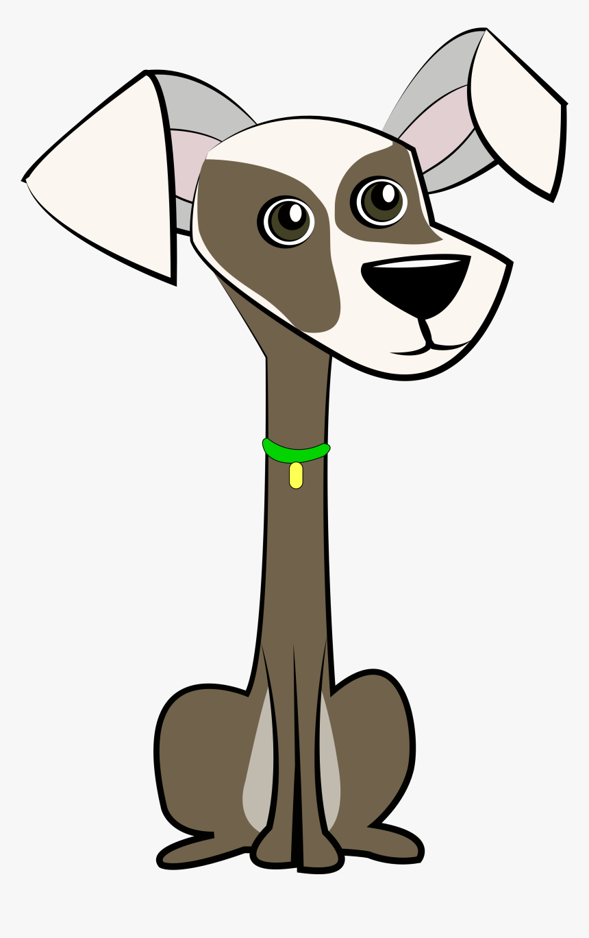 2-long Neck Puppy - Cartoon Dog With Long Neck, HD Png Download, Free Download