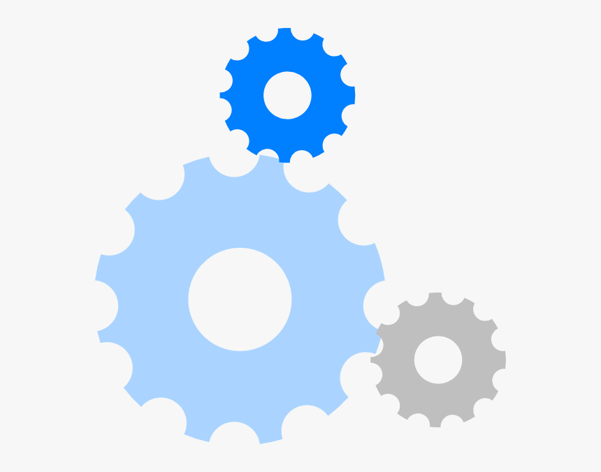 Blue Gears Svg Clip Arts - Blue Gears Clipart, HD Png Download, Free Download