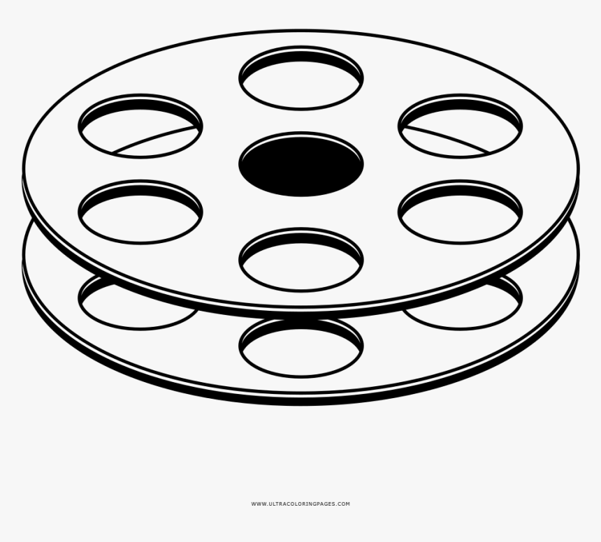 Film-reel Coloring Page - Circle, HD Png Download, Free Download