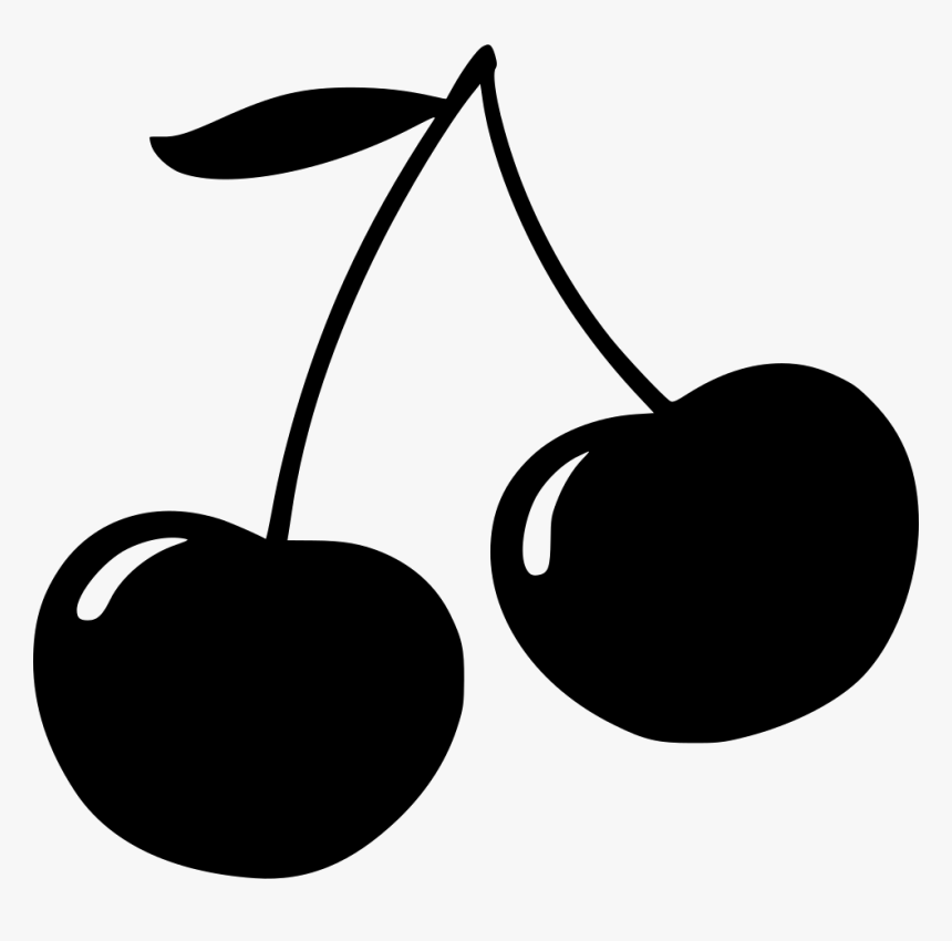 Cherry - Cherry Png Black And White, Transparent Png, Free Download