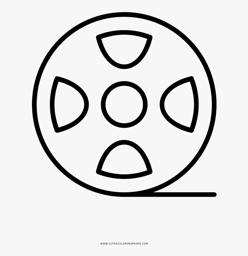 Film Reel Coloring Page - Circle, HD Png Download, Free Download