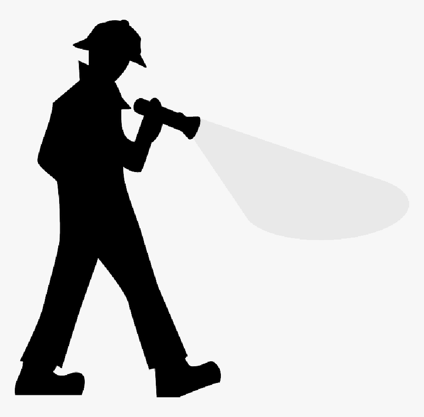 Transparent Flashlight Clip Art - Silhouette Detective Png, Png Download, Free Download