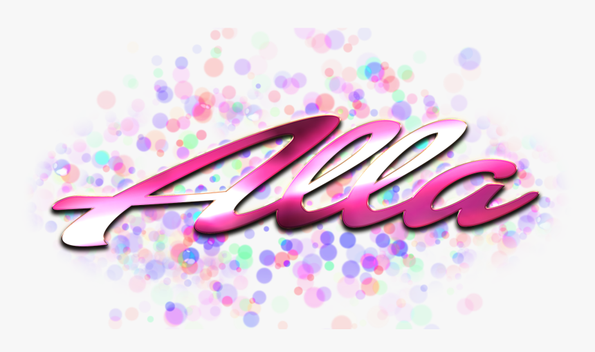 Alla Name Logo Bokeh Png - Selena Name, Transparent Png, Free Download