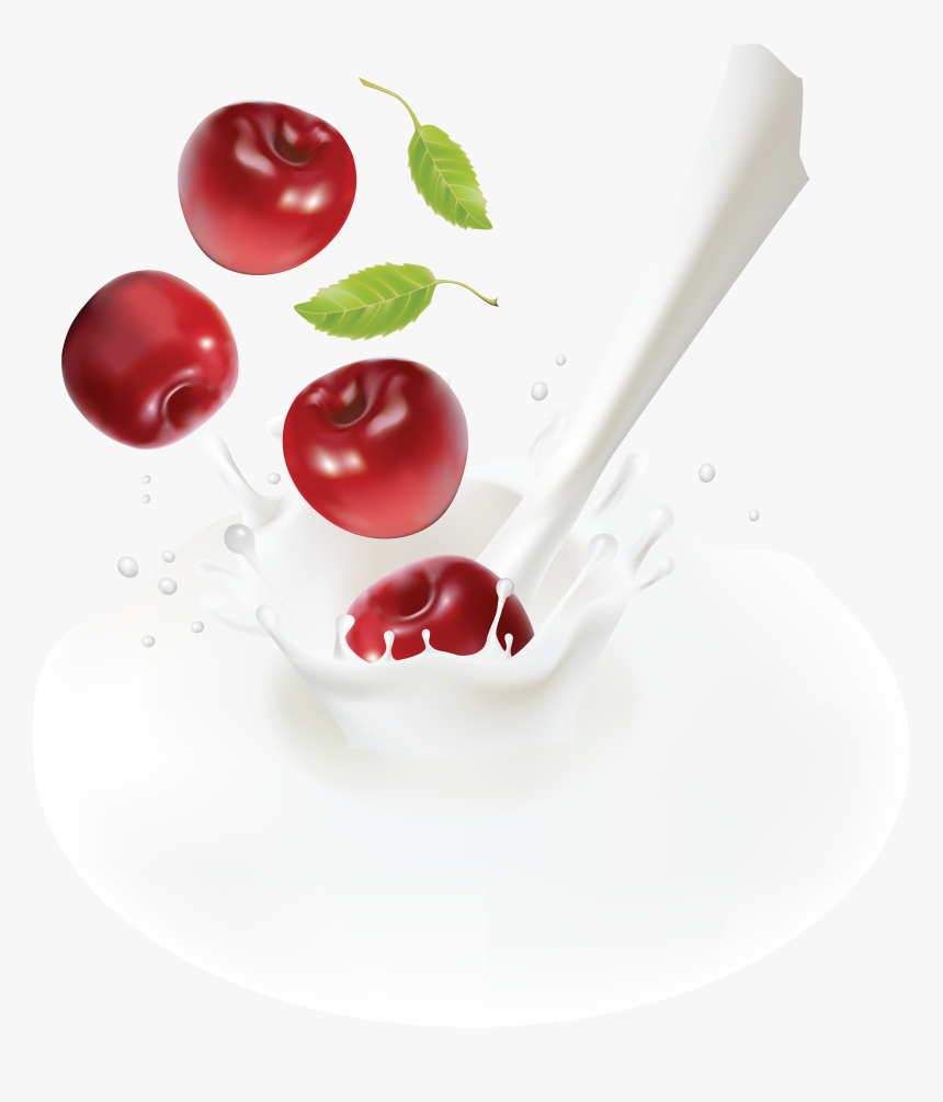 Download This High Resolution Cherry Icon - Gambar Percikan Buah Dan Susu, HD Png Download, Free Download