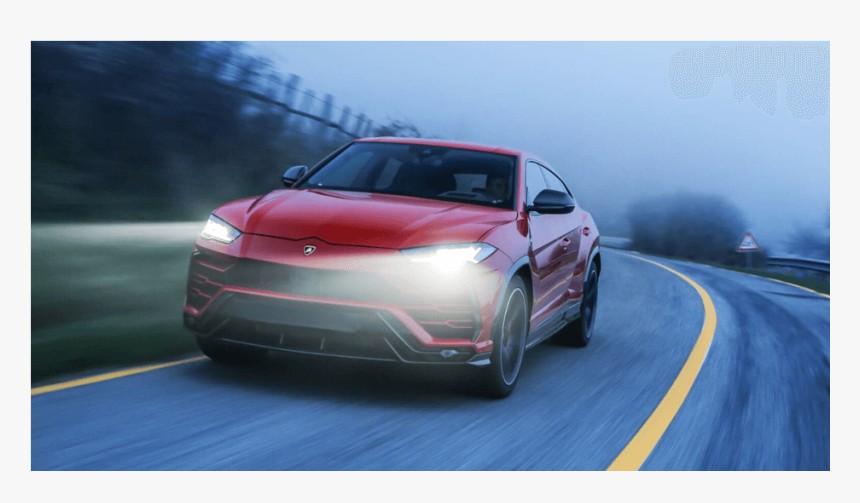 Red Lamborghini Urus 2019 On The Road - Toyota, HD Png Download, Free Download