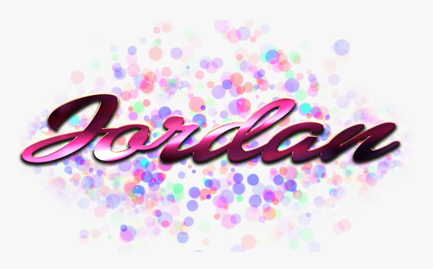 Jordan Name Logo Bokeh Png - Anushka Name, Transparent Png, Free Download