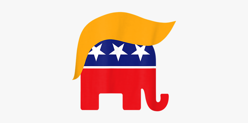 Republican Elephant With Trump Hair, HD Png Download, Free Download