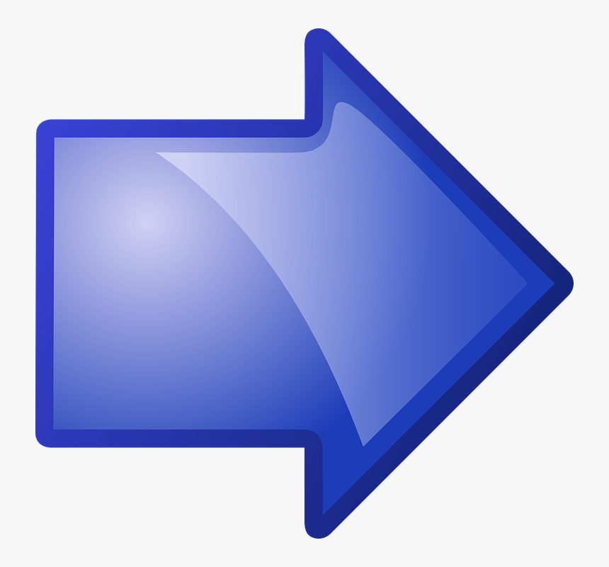 Arrow Pointing Right Blue, HD Png Download, Free Download
