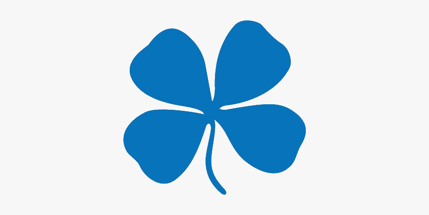 Blue Four Leaf Clover Png, Transparent Png, Free Download