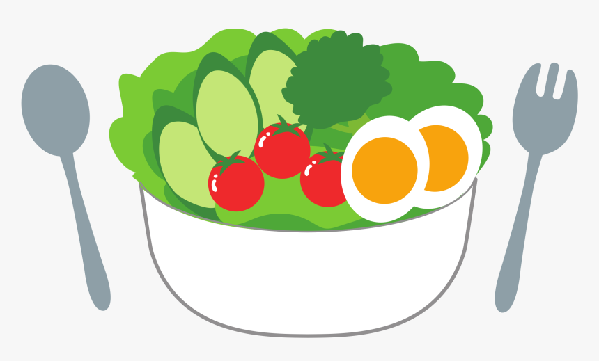 Salad With Fresh Tomatoes, Cucumber And Eggs Clip Arts - Green Salad Clipart Png, Transparent Png, Free Download
