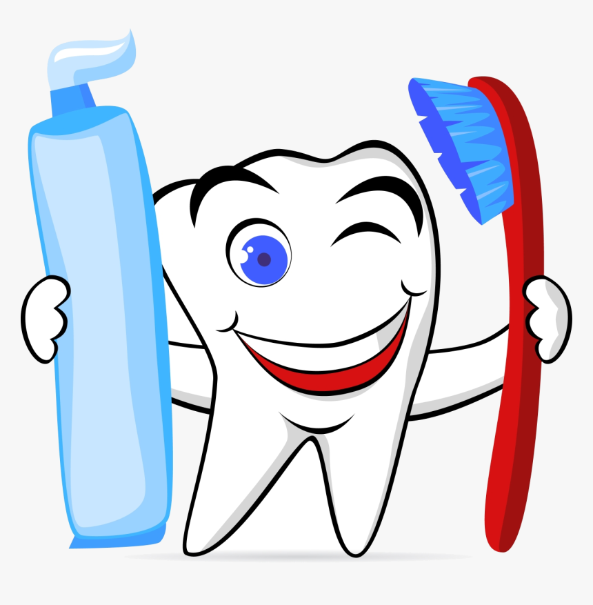 Brush Teeth Clipart Clip Art Transparent Png - Toothbrush And Paste Clip Art, Png Download, Free Download