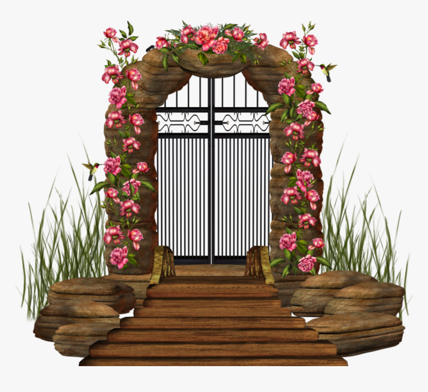 Transparent Garden Gate Clipart - Flower Gate Png, Png Download, Free Download