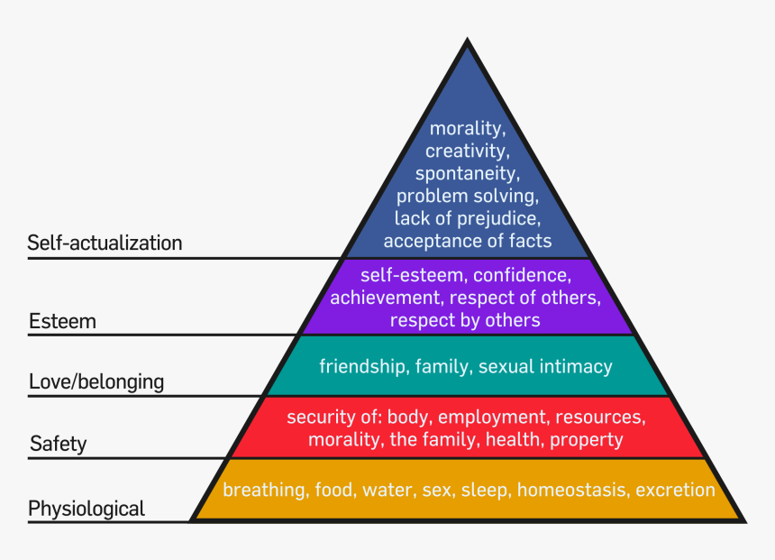 Maslow"s Hierarchy Of Needs Pyramid - Maslow's Hierarchy Of Needs Activity, HD Png Download, Free Download