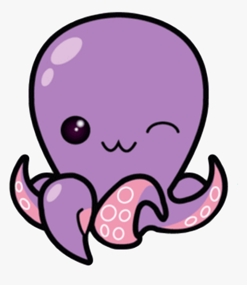 Drawn Octopus Kawaii - Cute Octopus Cartoon Png, Transparent Png, Free Download