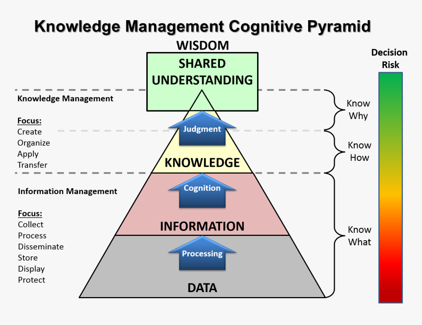 Km Pyramid Adaptation - Knowledge Management Cognitive Pyramid, HD Png Download, Free Download