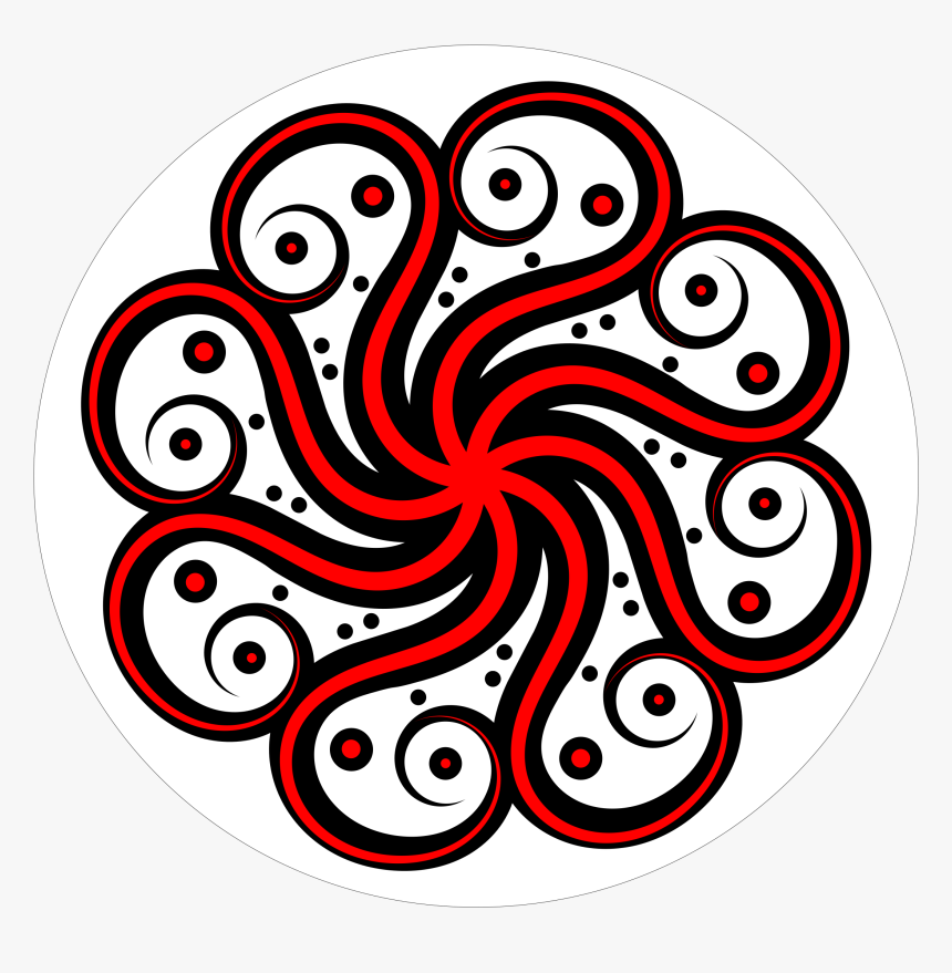 Black-red Abstract Octopus Clip Arts - Octopus Art Design Png, Transparent Png, Free Download