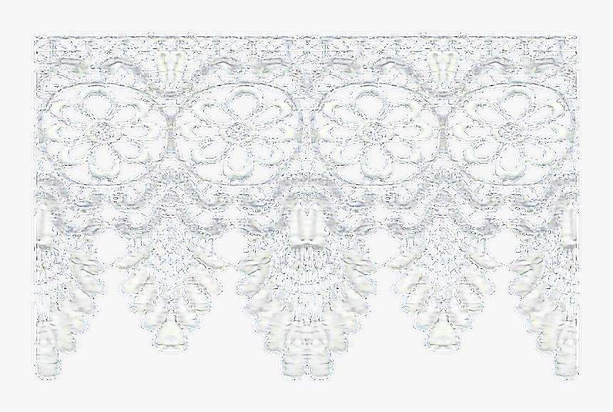 Lace Border Decor White Crochet - Кружево Клипарт, HD Png Download, Free Download