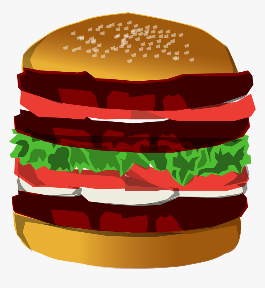 Burger With Space Clip Art, HD Png Download, Free Download