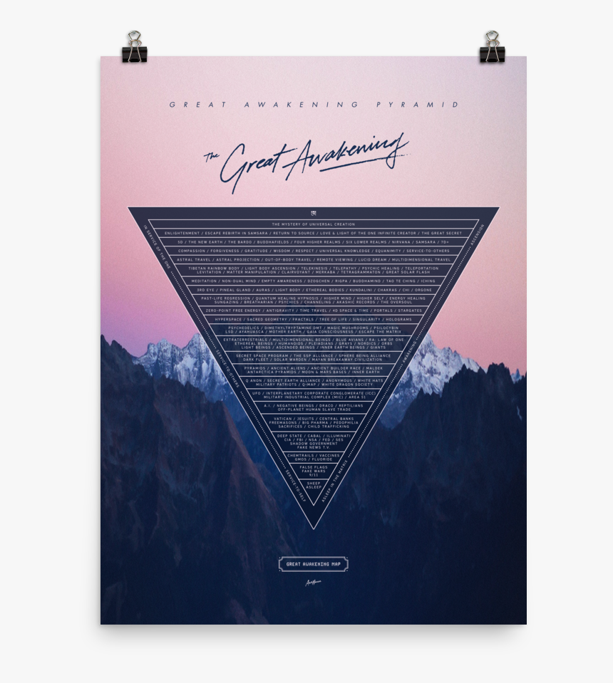 Great Awakening Pyramid Poster - Poster, HD Png Download, Free Download