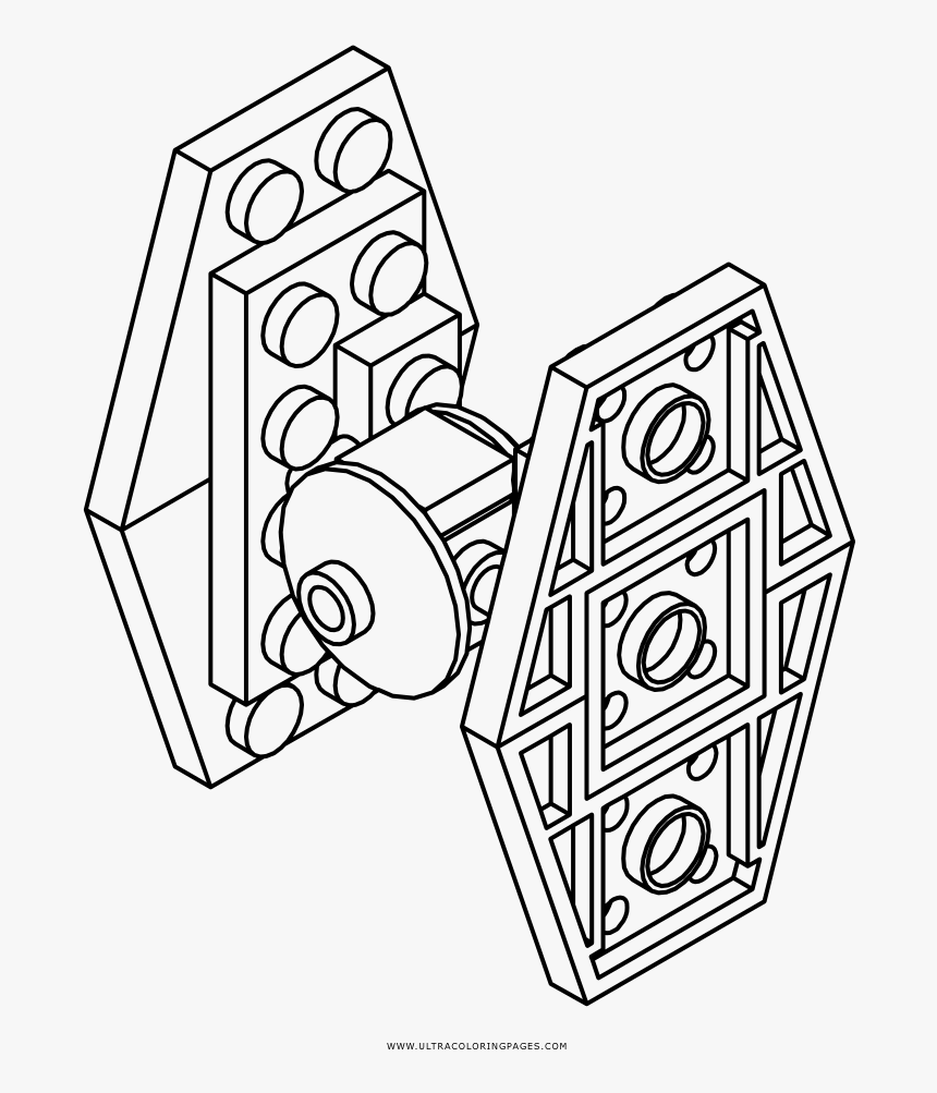 Tie Fighter Coloring Page - Tie Fighter Color Pages, HD Png Download, Free Download