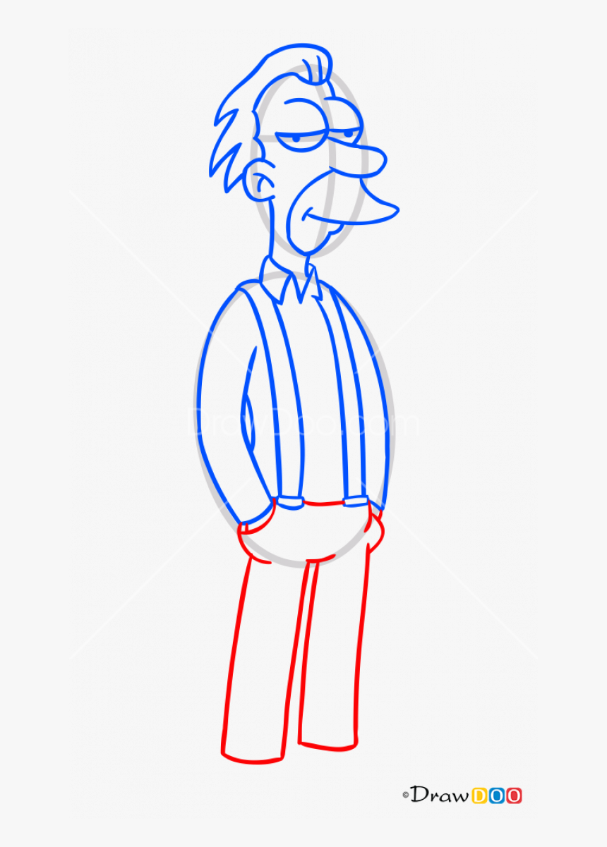 Simpsons Drawing Lenny - Sketch, HD Png Download, Free Download