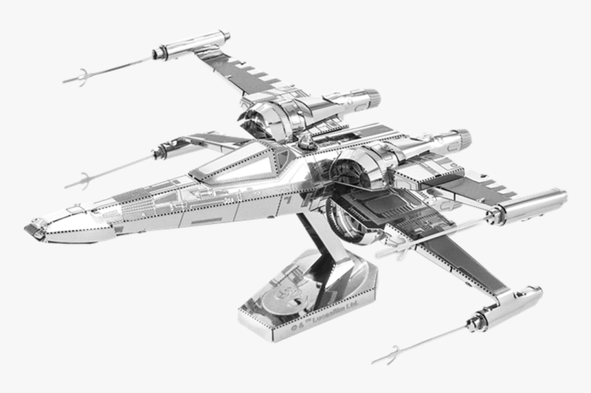 Star Wars Ep7 Poe Dameron"s X Wing Fighter - Star Wars X Wing Metal Earth, HD Png Download, Free Download