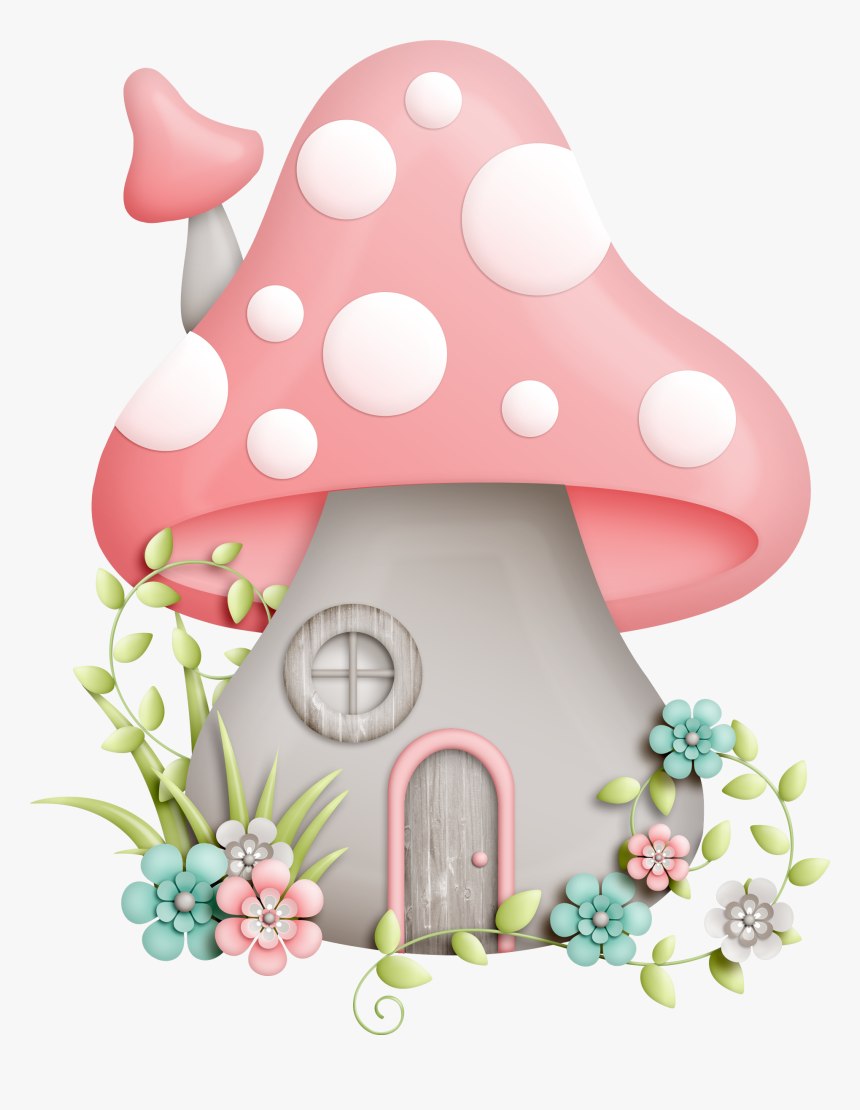 Mushroom Clipart Tinkerbell - Pink Mushroom House Clipart, HD Png Download, Free Download
