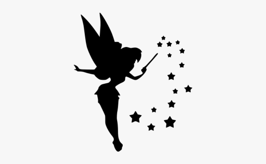 Tinkerbell 1 Decal Sticker - Tinkerbell Black And White, HD Png Download, Free Download