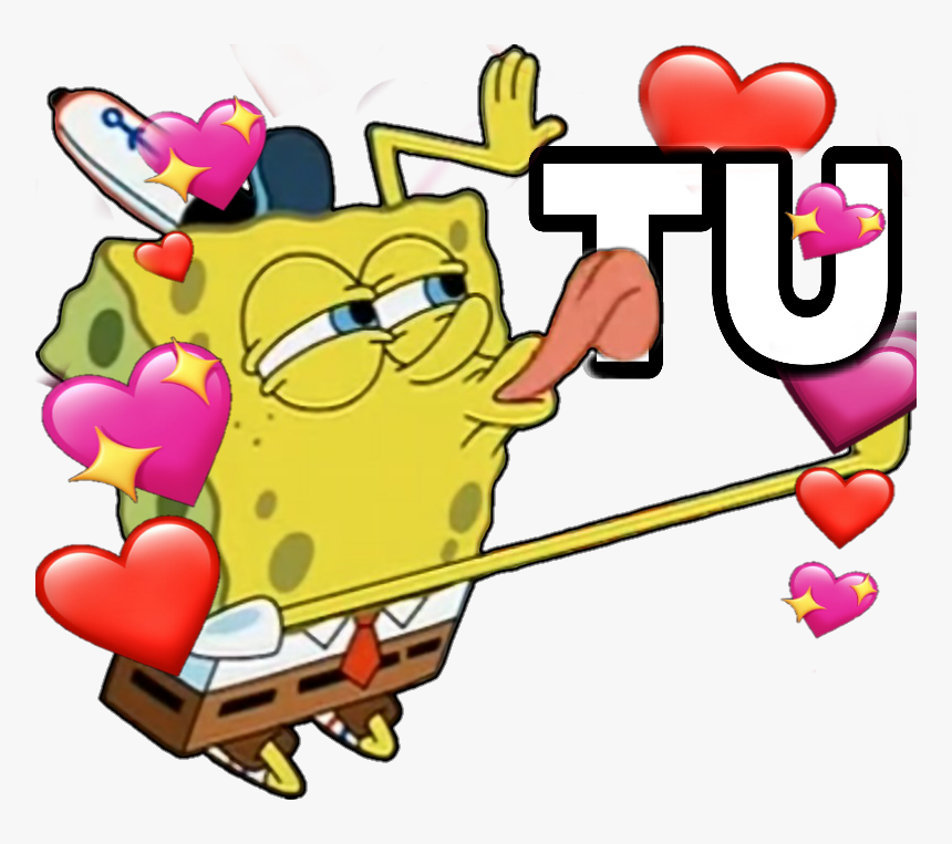 Transparent Amor Clipart - Spongebob Licking Meme Transparent, HD Png Download, Free Download