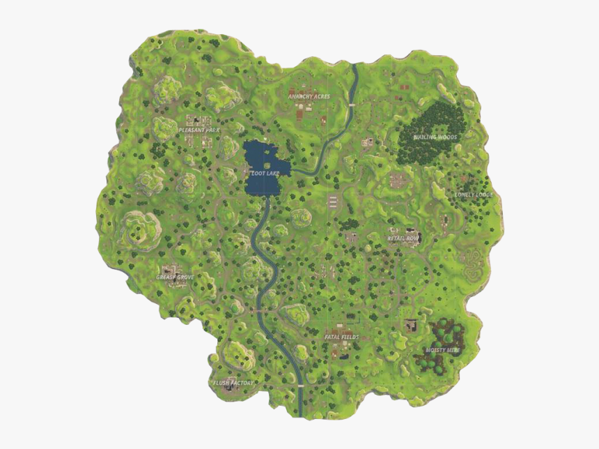 Transparent Old Map Clipart - Fortnite New Map Battle Royale, HD Png Download, Free Download