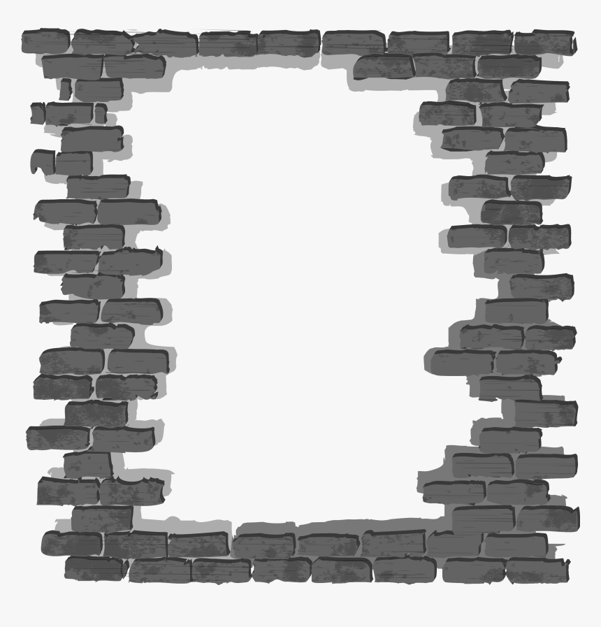 Simple Black Frame Png - Black Brick Wall Frame, Transparent Png, Free Download
