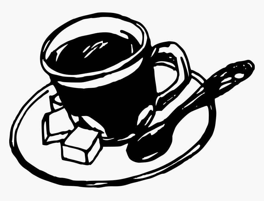 Cup Spoon Clip Arts - Cup Of Coffee Drawing Png, Transparent Png, Free Download