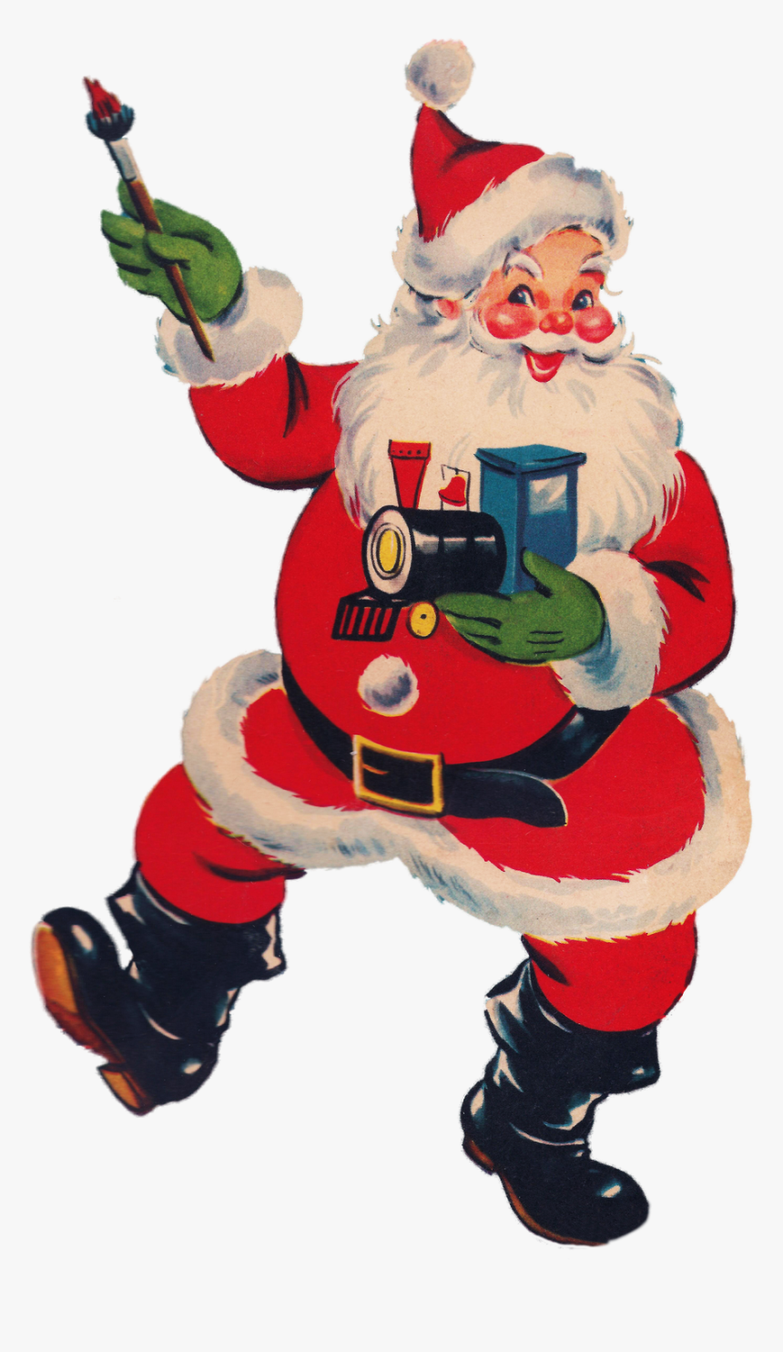 - Png Papa Noel Render - Vintage Transparent Santa Png, Png Download, Free Download