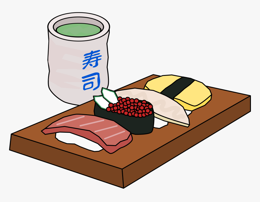 Sushi And Green Tea Clip Arts - Sushi Clipart, HD Png Download, Free Download