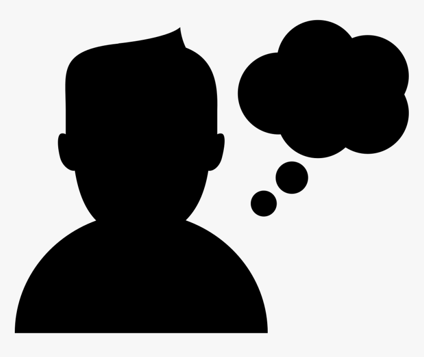 Man Thinking - Silhouette Man Thinking Png, Transparent Png, Free Download