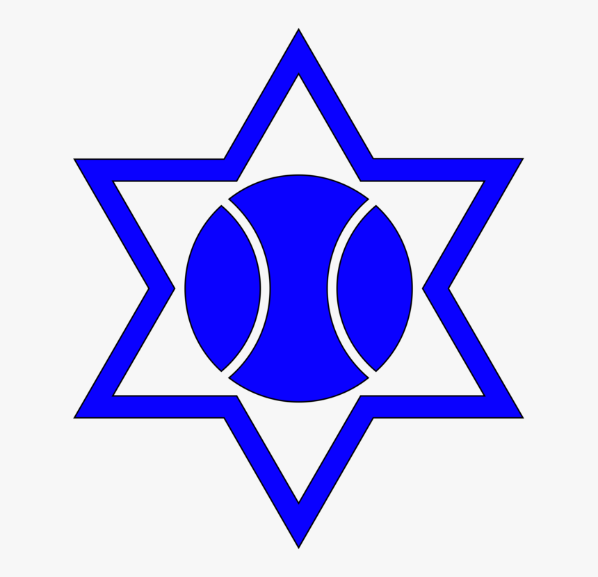 Blue,triangle,symmetry - Cartoon Star Of David, HD Png Download, Free Download