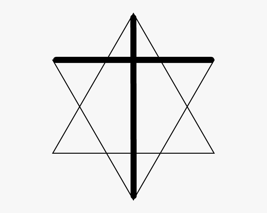 Cross Associated With Star Of David - Cross And Star Of David Combines, HD Png Download, Free Download
