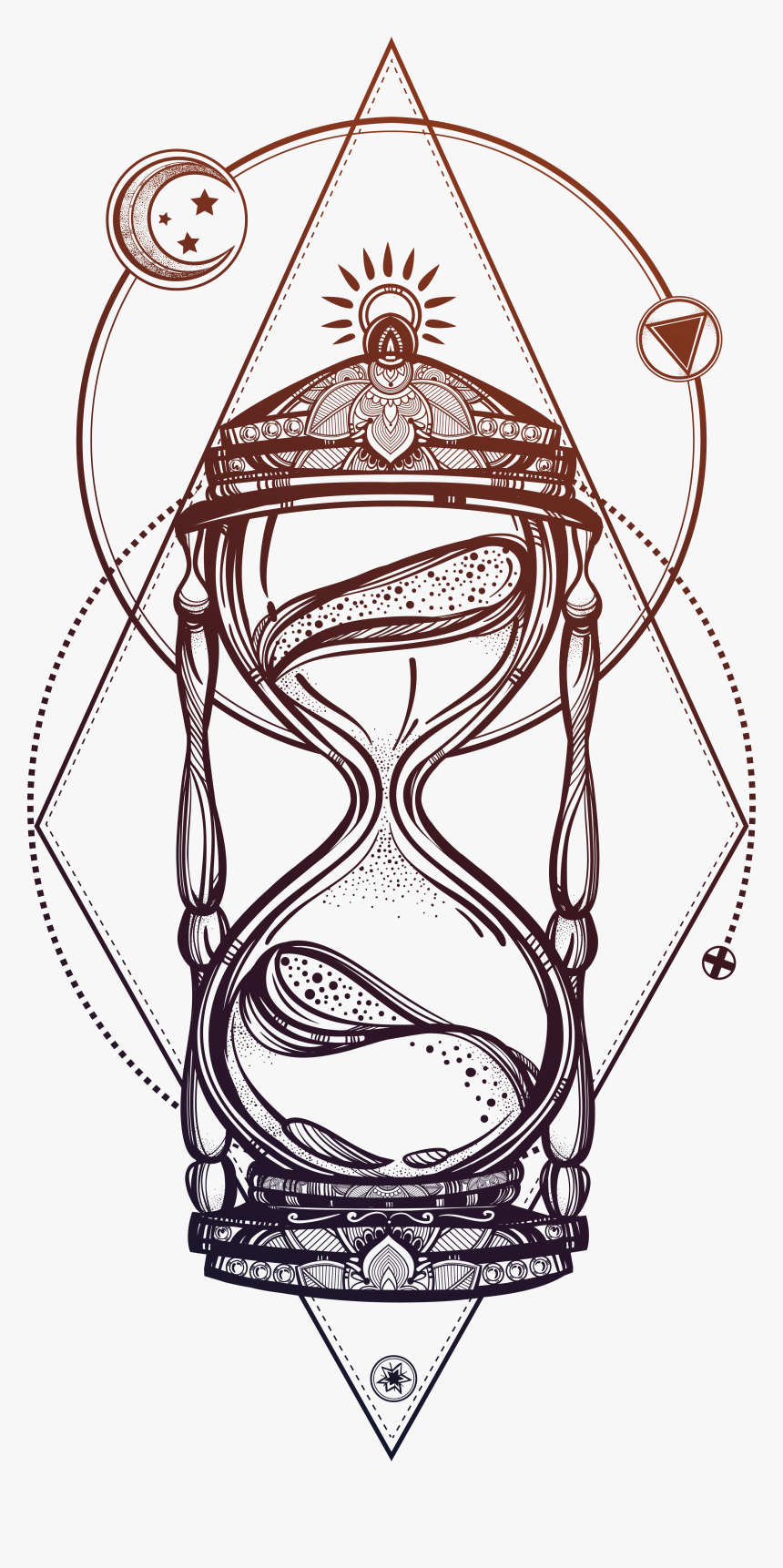Minimalist Drawing Hourglass - Reloj De Arena Dibujo, HD Png Download, Free Download