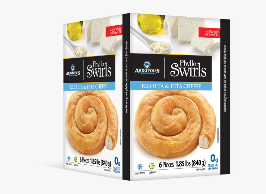 3d Box Phyllo Swirls Usa 840g Cheese - Market Basket Spinach Pie, HD Png Download, Free Download