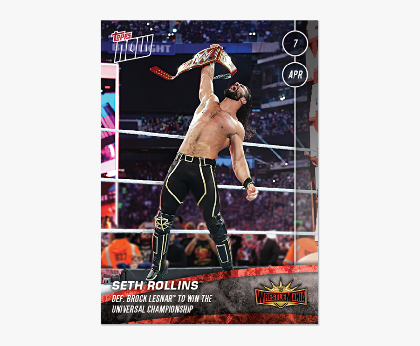 Wwe Topps Now® Card - Seth Rollins Wrestlemania 35 Attire, HD Png Download, Free Download