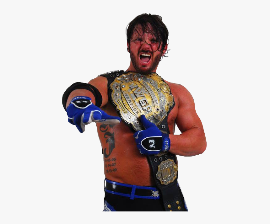 Iwgp Heavyweight Champion Aj Styles, HD Png Download, Free Download